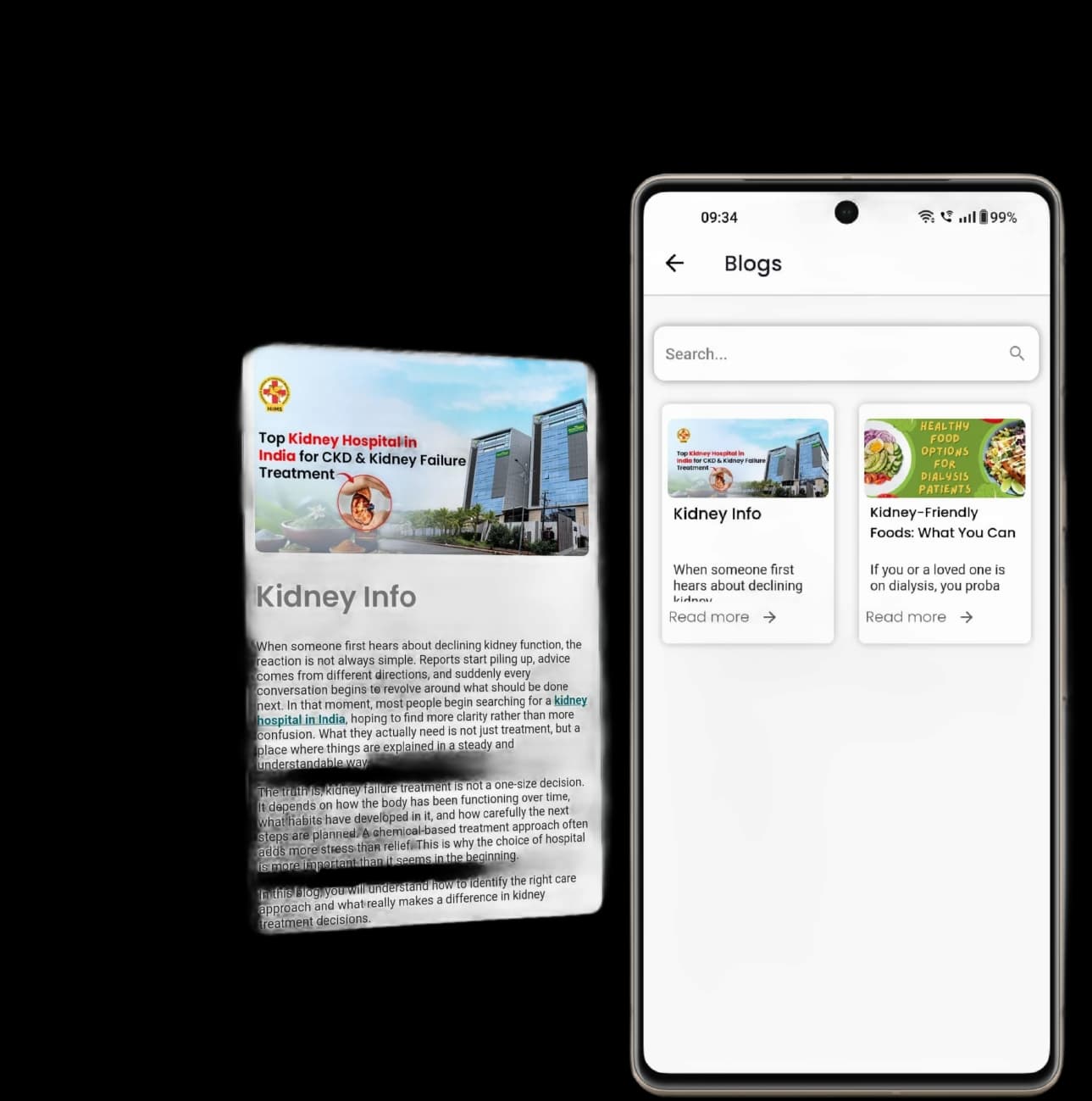 Product screen