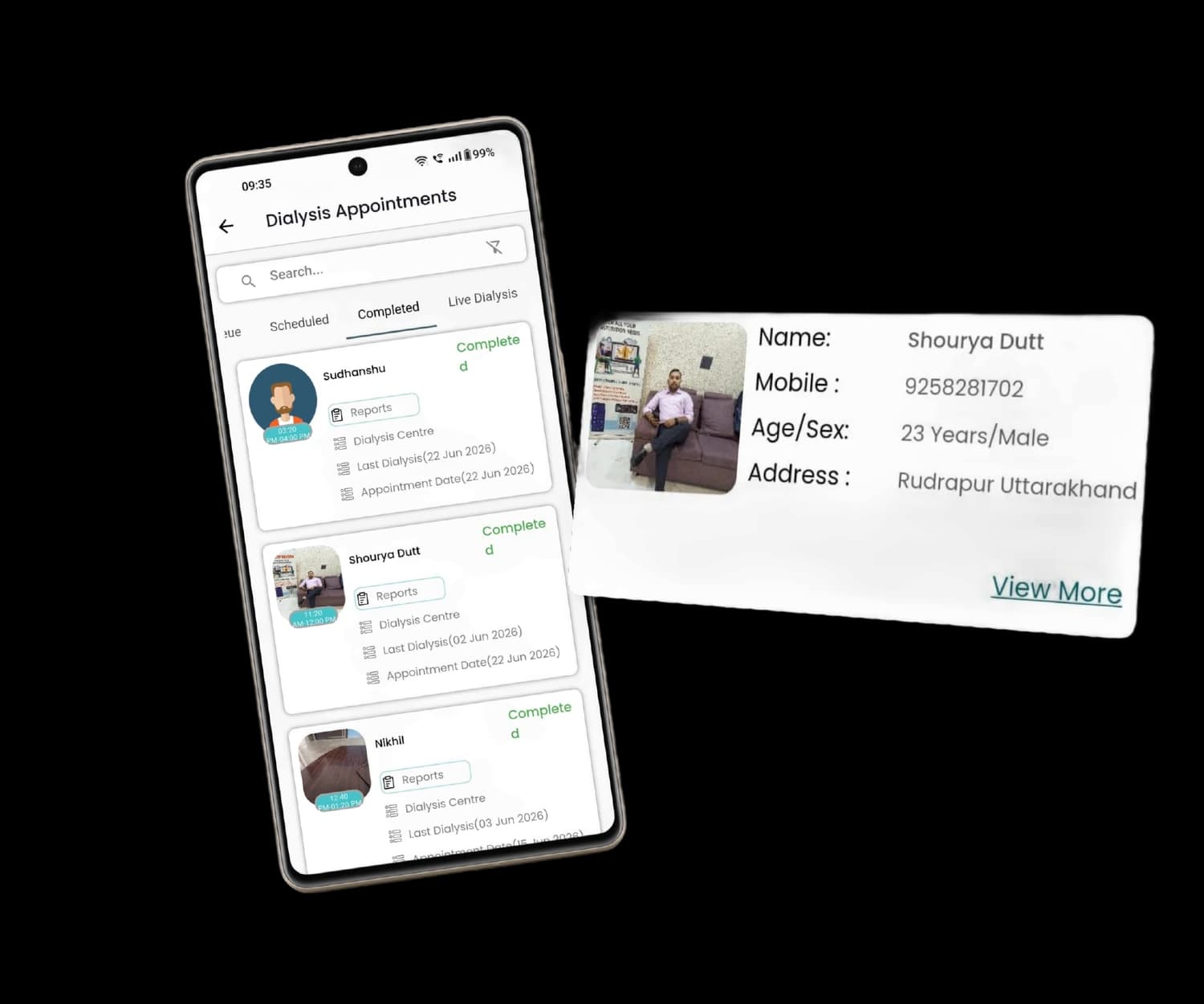 Product screen