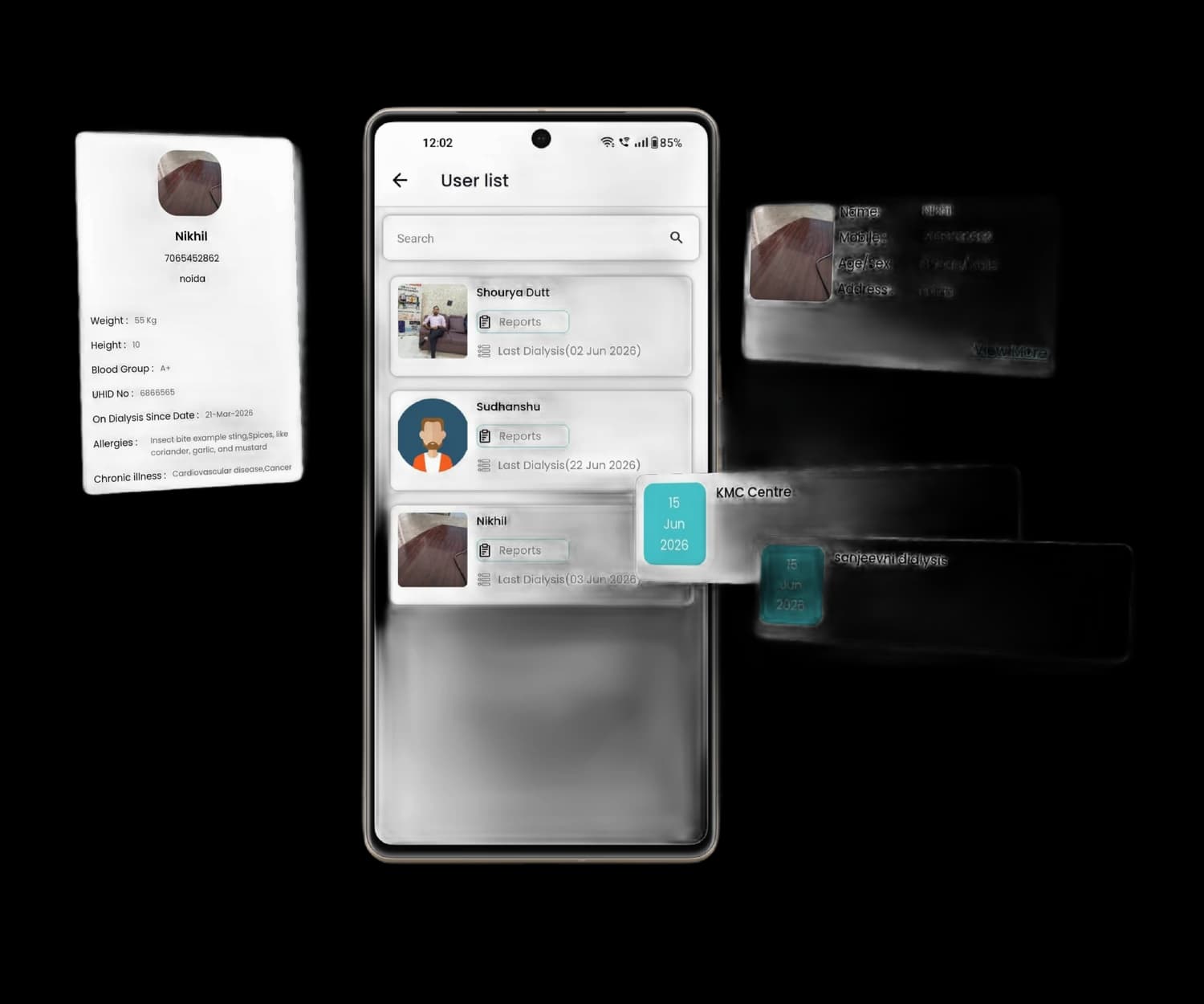 Product screen